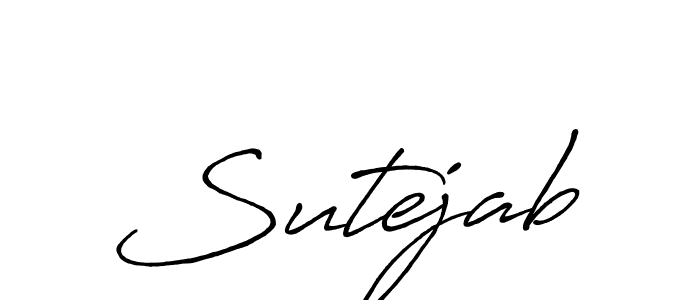 You should practise on your own different ways (Antro_Vectra_Bolder) to write your name (Sutejab) in signature. don't let someone else do it for you. Sutejab signature style 7 images and pictures png