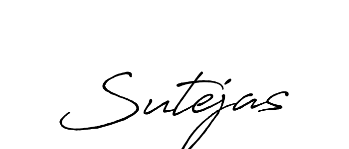 Sutejas stylish signature style. Best Handwritten Sign (Antro_Vectra_Bolder) for my name. Handwritten Signature Collection Ideas for my name Sutejas. Sutejas signature style 7 images and pictures png