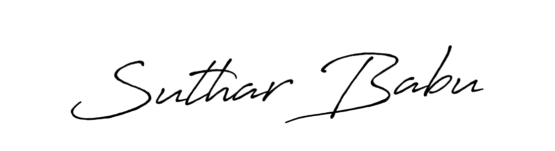 How to make Suthar Babu signature? Antro_Vectra_Bolder is a professional autograph style. Create handwritten signature for Suthar Babu name. Suthar Babu signature style 7 images and pictures png