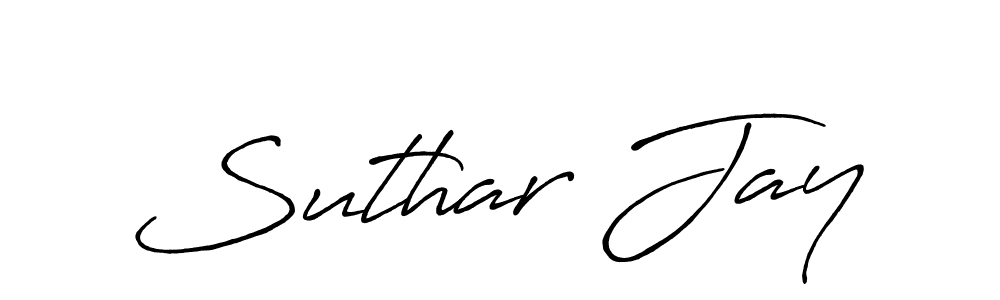 Design your own signature with our free online signature maker. With this signature software, you can create a handwritten (Antro_Vectra_Bolder) signature for name Suthar Jay. Suthar Jay signature style 7 images and pictures png
