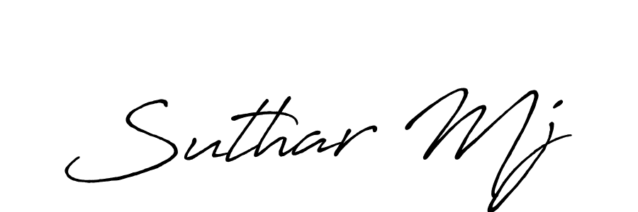 Antro_Vectra_Bolder is a professional signature style that is perfect for those who want to add a touch of class to their signature. It is also a great choice for those who want to make their signature more unique. Get Suthar Mj name to fancy signature for free. Suthar Mj signature style 7 images and pictures png