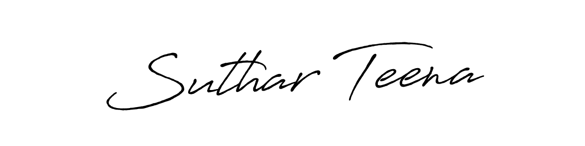 How to make Suthar Teena signature? Antro_Vectra_Bolder is a professional autograph style. Create handwritten signature for Suthar Teena name. Suthar Teena signature style 7 images and pictures png