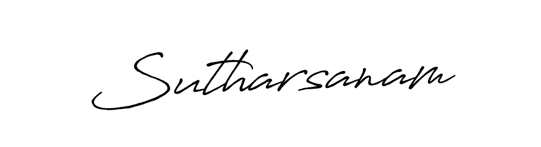 Also we have Sutharsanam name is the best signature style. Create professional handwritten signature collection using Antro_Vectra_Bolder autograph style. Sutharsanam signature style 7 images and pictures png