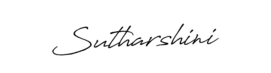 You should practise on your own different ways (Antro_Vectra_Bolder) to write your name (Sutharshini) in signature. don't let someone else do it for you. Sutharshini signature style 7 images and pictures png