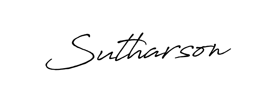 Create a beautiful signature design for name Sutharson. With this signature (Antro_Vectra_Bolder) fonts, you can make a handwritten signature for free. Sutharson signature style 7 images and pictures png