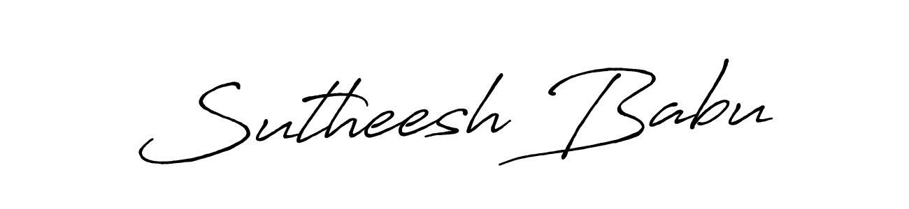 Also You can easily find your signature by using the search form. We will create Sutheesh Babu name handwritten signature images for you free of cost using Antro_Vectra_Bolder sign style. Sutheesh Babu signature style 7 images and pictures png