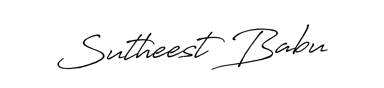 Sutheest Babu stylish signature style. Best Handwritten Sign (Antro_Vectra_Bolder) for my name. Handwritten Signature Collection Ideas for my name Sutheest Babu. Sutheest Babu signature style 7 images and pictures png