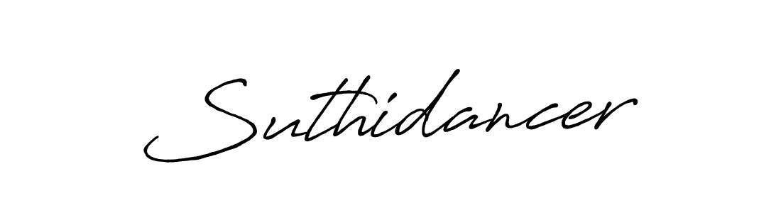 Use a signature maker to create a handwritten signature online. With this signature software, you can design (Antro_Vectra_Bolder) your own signature for name Suthidancer. Suthidancer signature style 7 images and pictures png