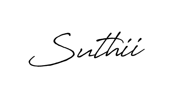 Make a beautiful signature design for name Suthii. With this signature (Antro_Vectra_Bolder) style, you can create a handwritten signature for free. Suthii signature style 7 images and pictures png