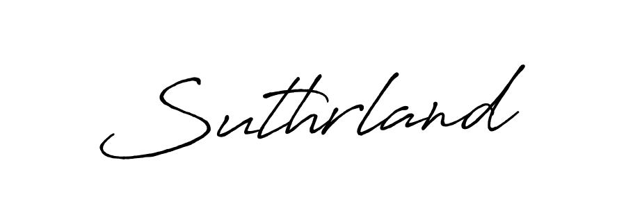 Make a beautiful signature design for name Suthrland. With this signature (Antro_Vectra_Bolder) style, you can create a handwritten signature for free. Suthrland signature style 7 images and pictures png