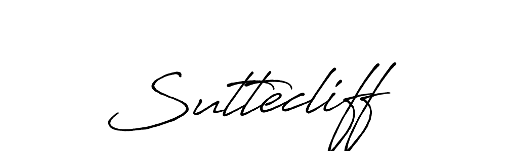 How to make Suttecliff signature? Antro_Vectra_Bolder is a professional autograph style. Create handwritten signature for Suttecliff name. Suttecliff signature style 7 images and pictures png