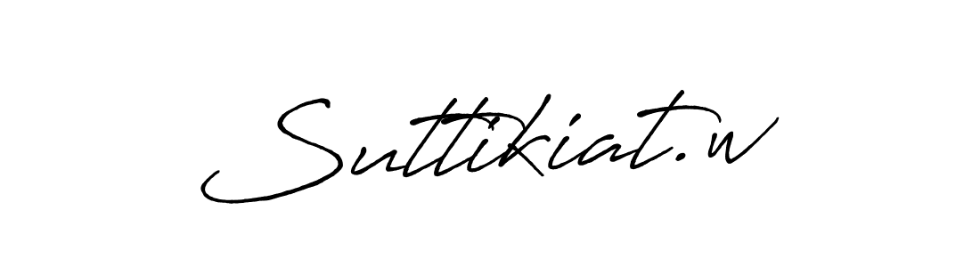 if you are searching for the best signature style for your name Suttikiat.w. so please give up your signature search. here we have designed multiple signature styles  using Antro_Vectra_Bolder. Suttikiat.w signature style 7 images and pictures png