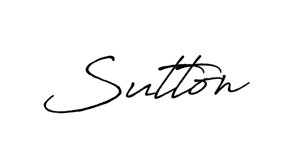 How to make Sutton name signature. Use Antro_Vectra_Bolder style for creating short signs online. This is the latest handwritten sign. Sutton signature style 7 images and pictures png