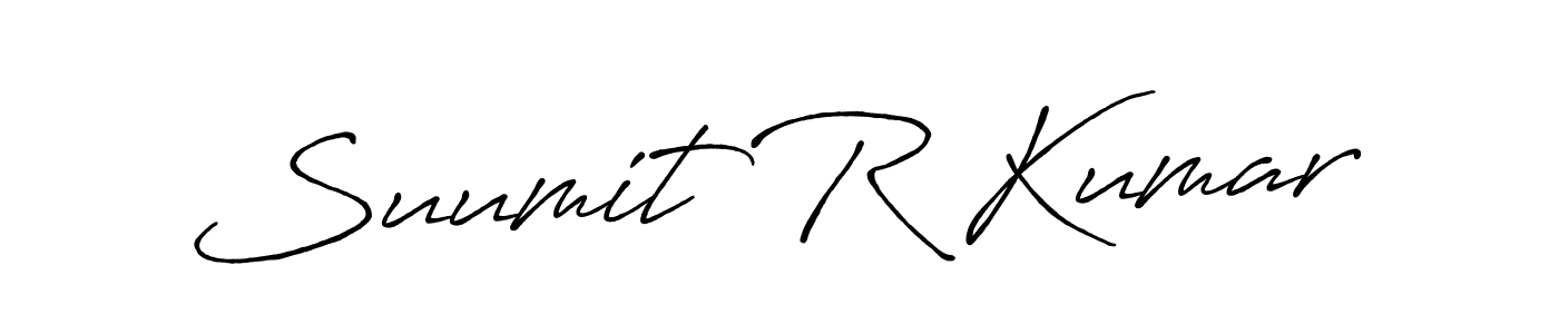 Antro_Vectra_Bolder is a professional signature style that is perfect for those who want to add a touch of class to their signature. It is also a great choice for those who want to make their signature more unique. Get Suumit R Kumar name to fancy signature for free. Suumit R Kumar signature style 7 images and pictures png