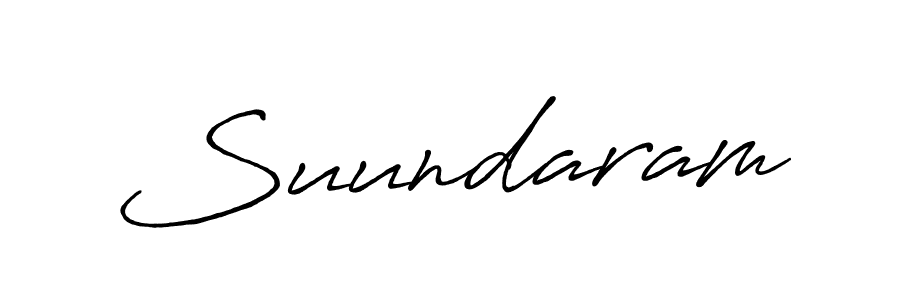 How to make Suundaram name signature. Use Antro_Vectra_Bolder style for creating short signs online. This is the latest handwritten sign. Suundaram signature style 7 images and pictures png