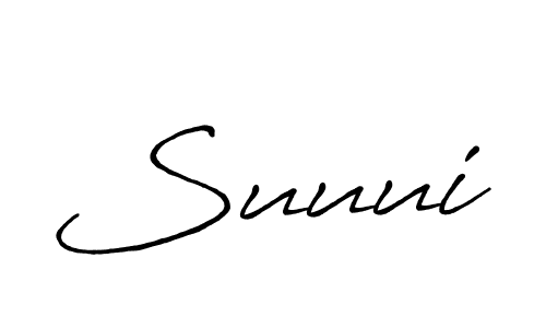 Design your own signature with our free online signature maker. With this signature software, you can create a handwritten (Antro_Vectra_Bolder) signature for name Suuui. Suuui signature style 7 images and pictures png