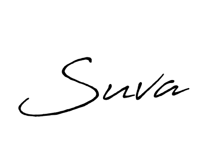 How to make Suva signature? Antro_Vectra_Bolder is a professional autograph style. Create handwritten signature for Suva name. Suva signature style 7 images and pictures png