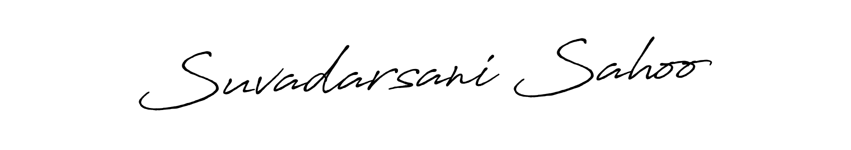 Create a beautiful signature design for name Suvadarsani Sahoo. With this signature (Antro_Vectra_Bolder) fonts, you can make a handwritten signature for free. Suvadarsani Sahoo signature style 7 images and pictures png