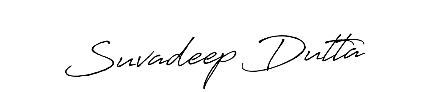 Suvadeep Dutta stylish signature style. Best Handwritten Sign (Antro_Vectra_Bolder) for my name. Handwritten Signature Collection Ideas for my name Suvadeep Dutta. Suvadeep Dutta signature style 7 images and pictures png