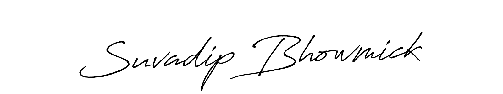 The best way (Antro_Vectra_Bolder) to make a short signature is to pick only two or three words in your name. The name Suvadip Bhowmick include a total of six letters. For converting this name. Suvadip Bhowmick signature style 7 images and pictures png