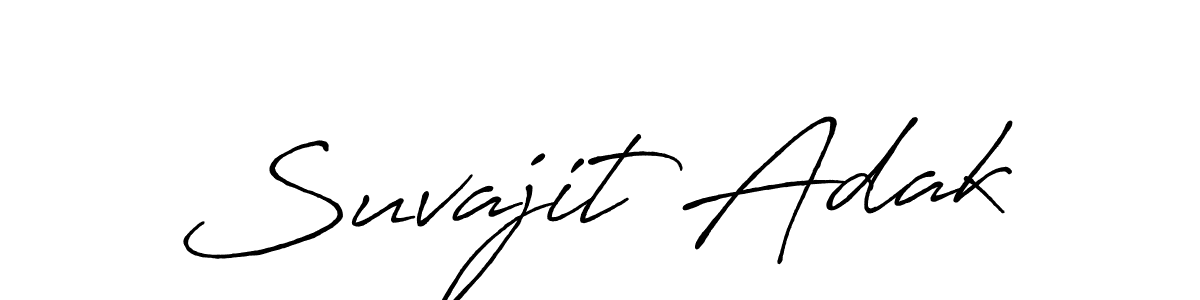 Use a signature maker to create a handwritten signature online. With this signature software, you can design (Antro_Vectra_Bolder) your own signature for name Suvajit Adak. Suvajit Adak signature style 7 images and pictures png