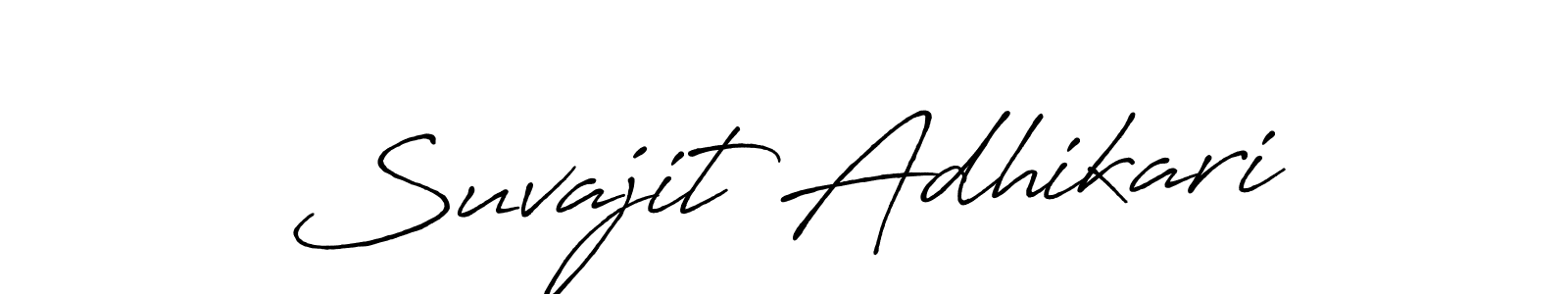 Antro_Vectra_Bolder is a professional signature style that is perfect for those who want to add a touch of class to their signature. It is also a great choice for those who want to make their signature more unique. Get Suvajit Adhikari name to fancy signature for free. Suvajit Adhikari signature style 7 images and pictures png