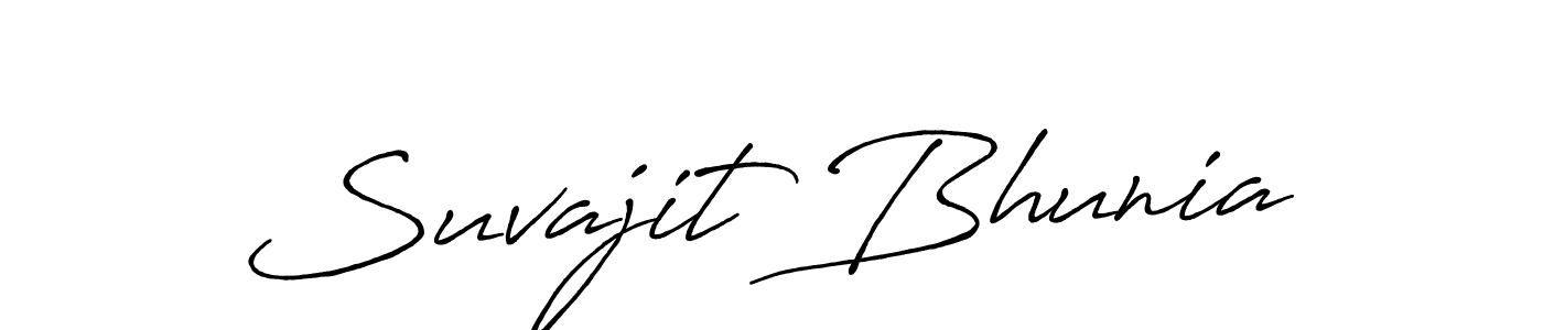 Suvajit Bhunia stylish signature style. Best Handwritten Sign (Antro_Vectra_Bolder) for my name. Handwritten Signature Collection Ideas for my name Suvajit Bhunia. Suvajit Bhunia signature style 7 images and pictures png