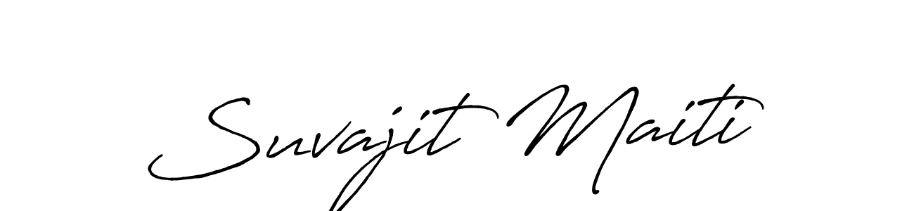 How to make Suvajit Maiti signature? Antro_Vectra_Bolder is a professional autograph style. Create handwritten signature for Suvajit Maiti name. Suvajit Maiti signature style 7 images and pictures png