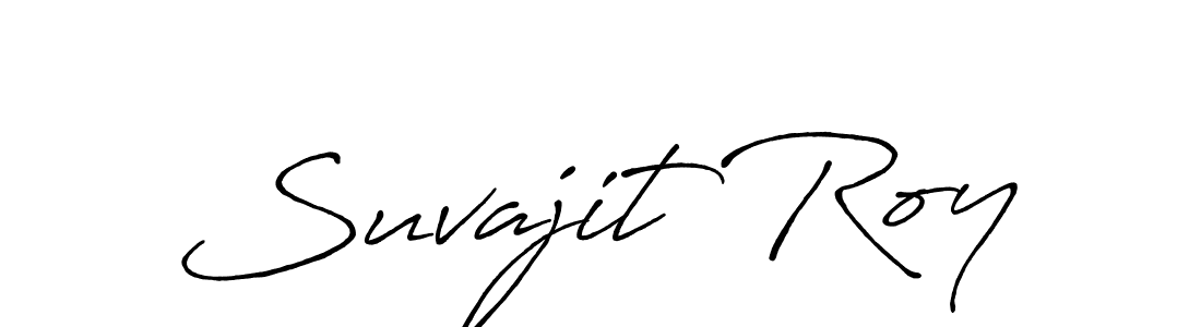 Create a beautiful signature design for name Suvajit Roy. With this signature (Antro_Vectra_Bolder) fonts, you can make a handwritten signature for free. Suvajit Roy signature style 7 images and pictures png