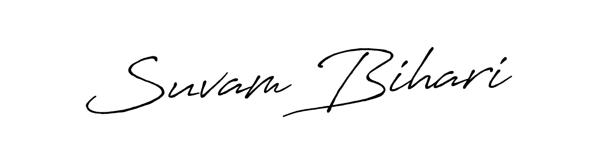 How to Draw Suvam Bihari signature style? Antro_Vectra_Bolder is a latest design signature styles for name Suvam Bihari. Suvam Bihari signature style 7 images and pictures png