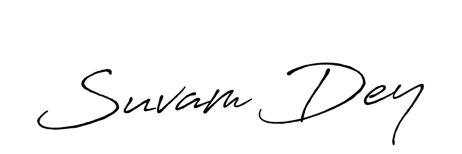 Create a beautiful signature design for name Suvam Dey. With this signature (Antro_Vectra_Bolder) fonts, you can make a handwritten signature for free. Suvam Dey signature style 7 images and pictures png