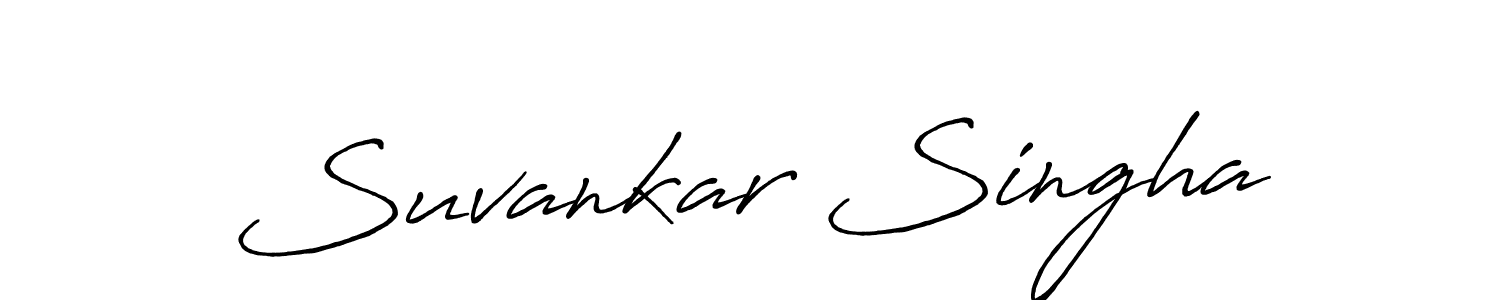 The best way (Antro_Vectra_Bolder) to make a short signature is to pick only two or three words in your name. The name Suvankar Singha include a total of six letters. For converting this name. Suvankar Singha signature style 7 images and pictures png