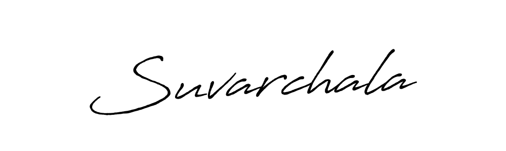 You should practise on your own different ways (Antro_Vectra_Bolder) to write your name (Suvarchala) in signature. don't let someone else do it for you. Suvarchala signature style 7 images and pictures png