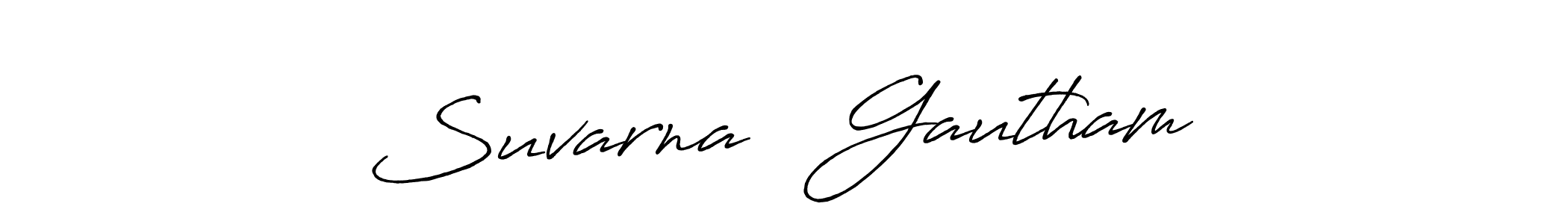 The best way (Antro_Vectra_Bolder) to make a short signature is to pick only two or three words in your name. The name Suvarna❤️ Gautham include a total of six letters. For converting this name. Suvarna❤️ Gautham signature style 7 images and pictures png