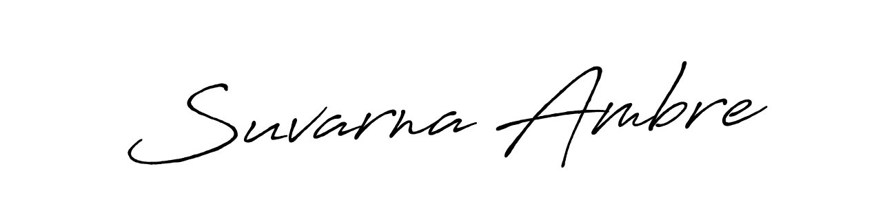 Use a signature maker to create a handwritten signature online. With this signature software, you can design (Antro_Vectra_Bolder) your own signature for name Suvarna Ambre. Suvarna Ambre signature style 7 images and pictures png