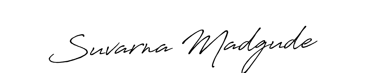 Design your own signature with our free online signature maker. With this signature software, you can create a handwritten (Antro_Vectra_Bolder) signature for name Suvarna Madgude. Suvarna Madgude signature style 7 images and pictures png