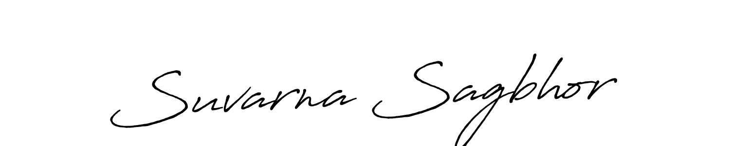 How to make Suvarna Sagbhor name signature. Use Antro_Vectra_Bolder style for creating short signs online. This is the latest handwritten sign. Suvarna Sagbhor signature style 7 images and pictures png