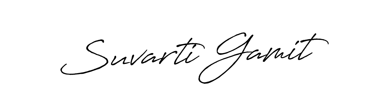 Also we have Suvarti Gamit name is the best signature style. Create professional handwritten signature collection using Antro_Vectra_Bolder autograph style. Suvarti Gamit signature style 7 images and pictures png