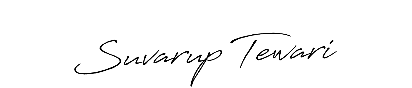 How to make Suvarup Tewari name signature. Use Antro_Vectra_Bolder style for creating short signs online. This is the latest handwritten sign. Suvarup Tewari signature style 7 images and pictures png