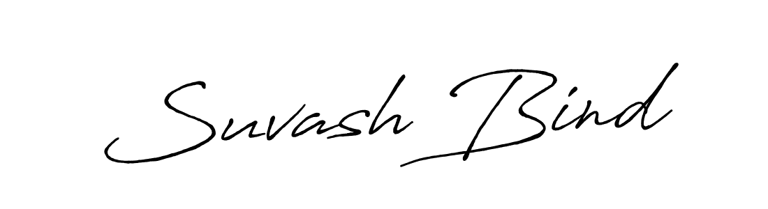 How to make Suvash Bind name signature. Use Antro_Vectra_Bolder style for creating short signs online. This is the latest handwritten sign. Suvash Bind signature style 7 images and pictures png