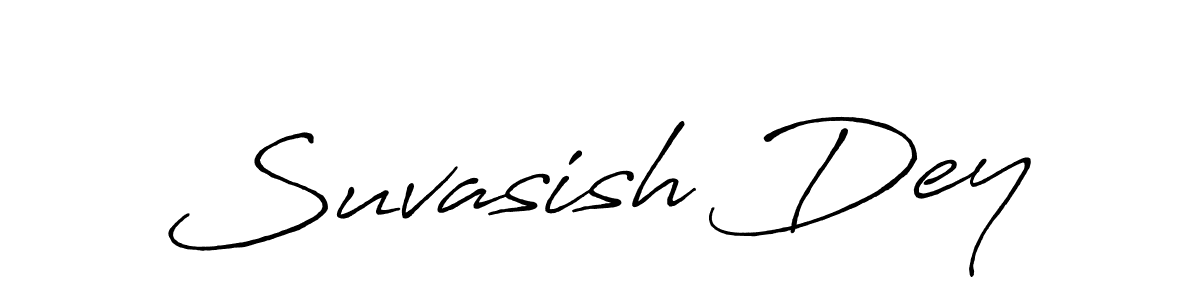 Make a beautiful signature design for name Suvasish Dey. With this signature (Antro_Vectra_Bolder) style, you can create a handwritten signature for free. Suvasish Dey signature style 7 images and pictures png