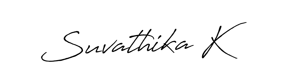 Suvathika K stylish signature style. Best Handwritten Sign (Antro_Vectra_Bolder) for my name. Handwritten Signature Collection Ideas for my name Suvathika K. Suvathika K signature style 7 images and pictures png