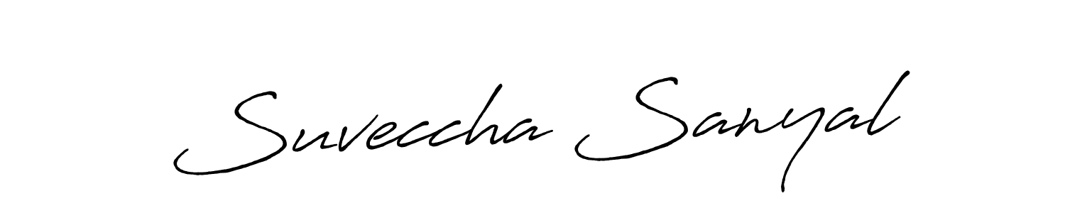 Make a beautiful signature design for name Suveccha Sanyal. With this signature (Antro_Vectra_Bolder) style, you can create a handwritten signature for free. Suveccha Sanyal signature style 7 images and pictures png