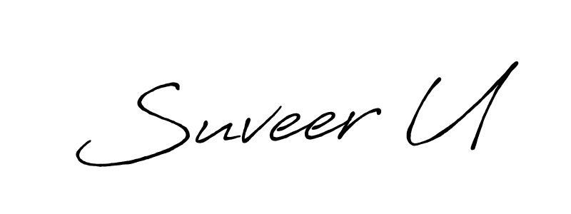 Suveer U stylish signature style. Best Handwritten Sign (Antro_Vectra_Bolder) for my name. Handwritten Signature Collection Ideas for my name Suveer U. Suveer U signature style 7 images and pictures png