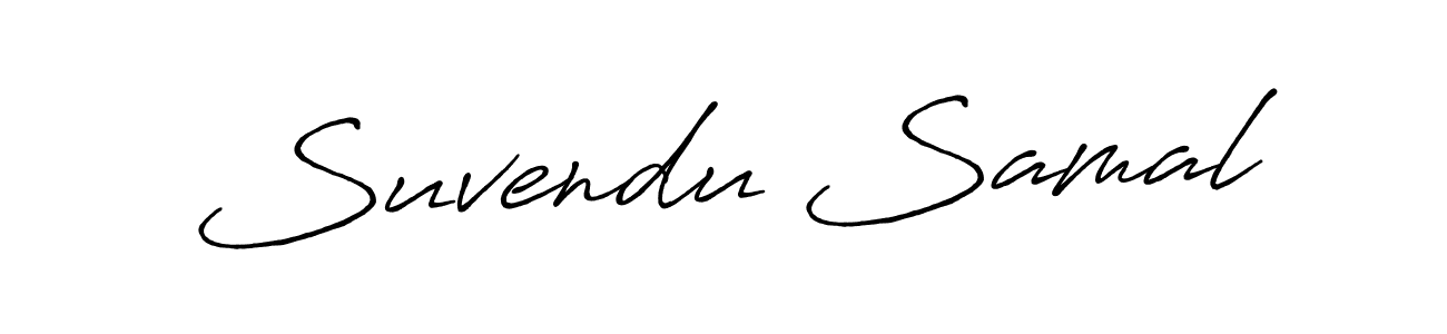 Use a signature maker to create a handwritten signature online. With this signature software, you can design (Antro_Vectra_Bolder) your own signature for name Suvendu Samal. Suvendu Samal signature style 7 images and pictures png