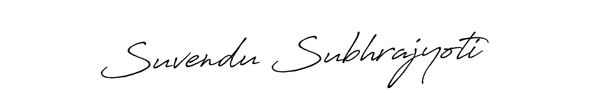 Create a beautiful signature design for name Suvendu Subhrajyoti. With this signature (Antro_Vectra_Bolder) fonts, you can make a handwritten signature for free. Suvendu Subhrajyoti signature style 7 images and pictures png
