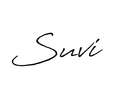 How to make Suvi signature? Antro_Vectra_Bolder is a professional autograph style. Create handwritten signature for Suvi name. Suvi signature style 7 images and pictures png