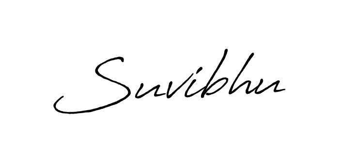 How to make Suvibhu name signature. Use Antro_Vectra_Bolder style for creating short signs online. This is the latest handwritten sign. Suvibhu signature style 7 images and pictures png