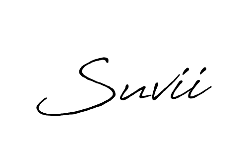 It looks lik you need a new signature style for name Suvii. Design unique handwritten (Antro_Vectra_Bolder) signature with our free signature maker in just a few clicks. Suvii signature style 7 images and pictures png