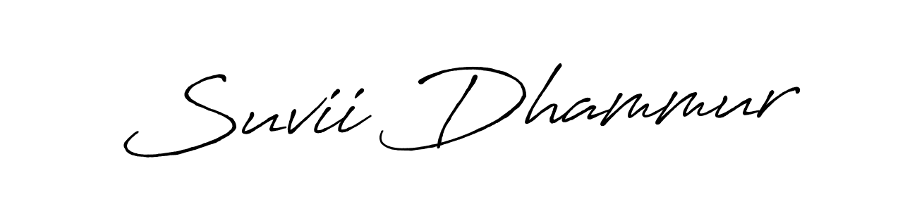 Make a beautiful signature design for name Suvii Dhammur. With this signature (Antro_Vectra_Bolder) style, you can create a handwritten signature for free. Suvii Dhammur signature style 7 images and pictures png